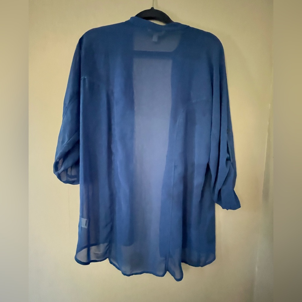 Sheer button down blouse - Picture 2 of 4